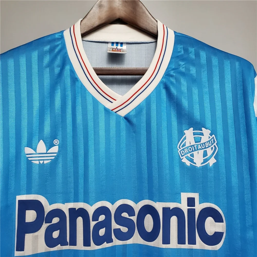 Marseille Retro Soccer Jersey Away Custom Shirt 1989-91 - Image 3