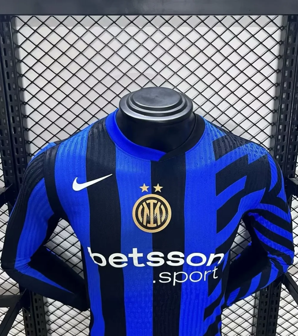 Authentic Soccer Jersey Inter Milan Home Long Sleeve Shirt 2024/25 - Image 3