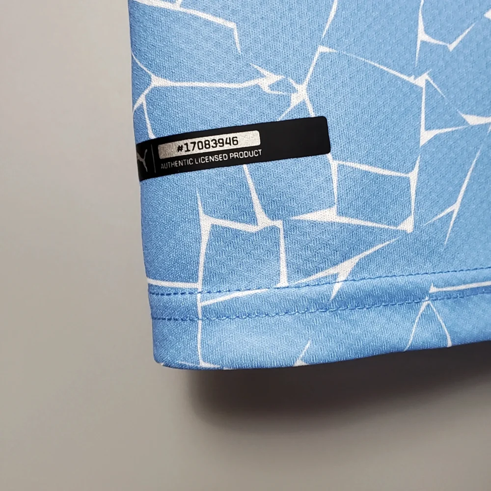 Manchester City Retro Football Jersey Home Shirt 2020/21 - Image 7