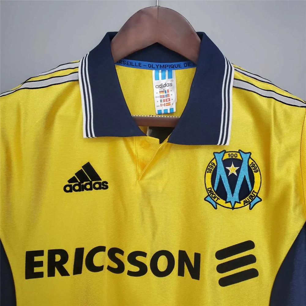 Marseille Retro Soccer Jersey Away Custom Shirt 1998-99 - Image 4