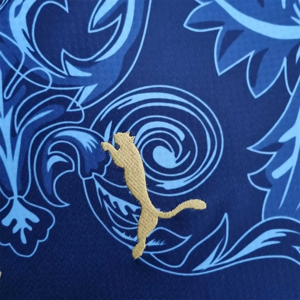 Italy Soccer Jersey x Versace Blue Special Edition Custom Shirt 2022 - Image 5