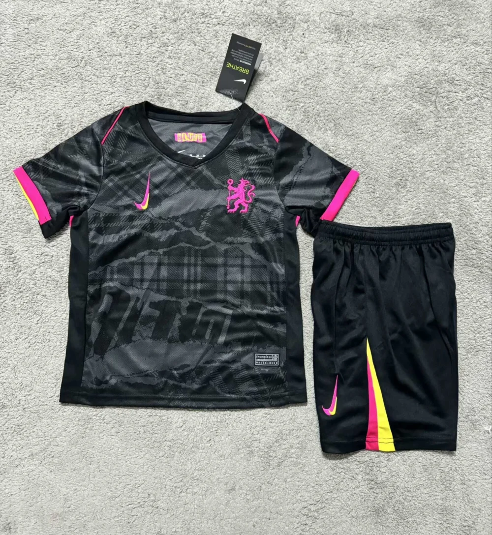 Chelsea Football Jersey Third Away Kids Kit Jersey+Shorts 2024/25