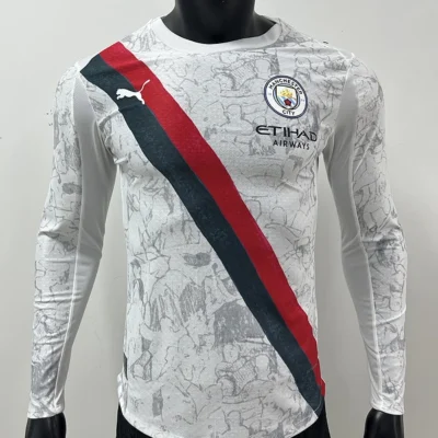 Manchester City Authentic Away Long Sleeve Football Jersey Shirt 2025/26