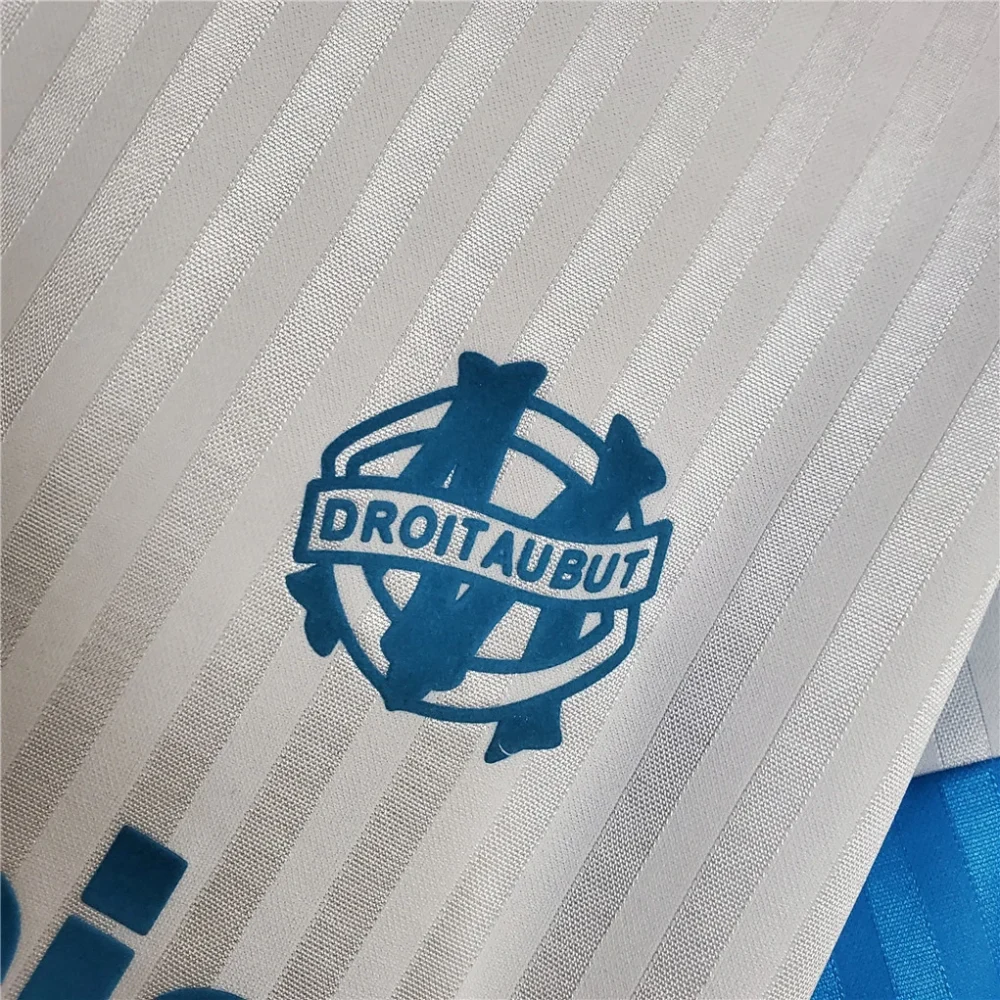 Marseille Retro Soccer Jersey Home Custom Shirt 1989-91 - Image 5