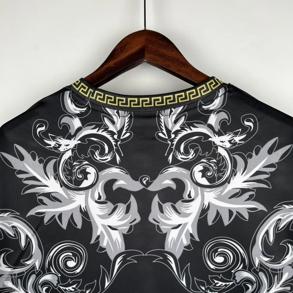 Italy Soccer Jersey x Versace Black Special Edition Custom Shirt 2024 - Image 8