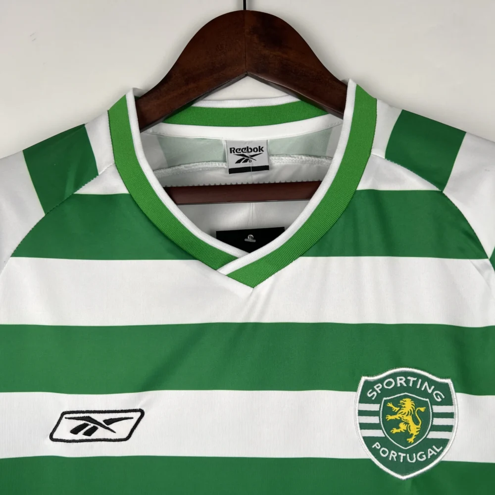 Sporting CP Retro Soccer Jersey Home Custom Shirt 2003/04 - Image 3