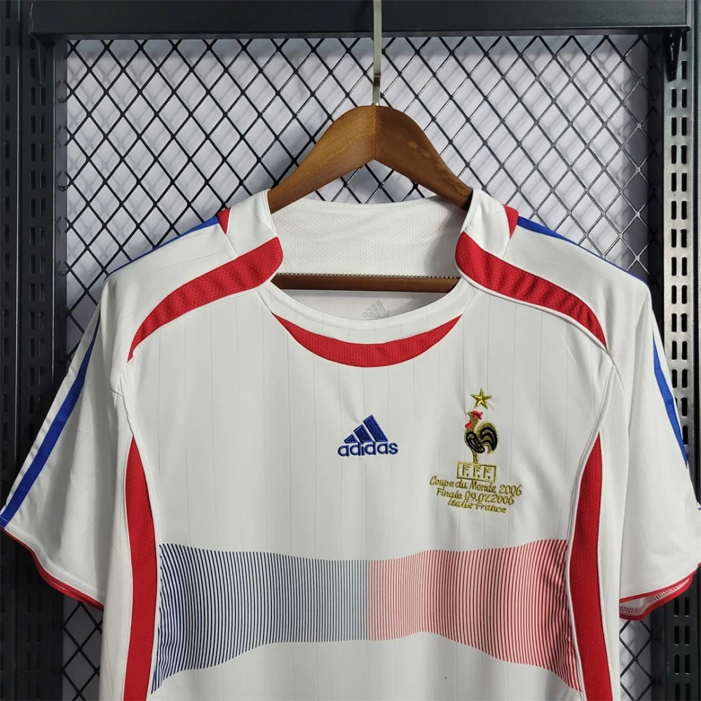 France Retro Soccer Jersey Away Custom Shirt World Cup 2006 - Image 3