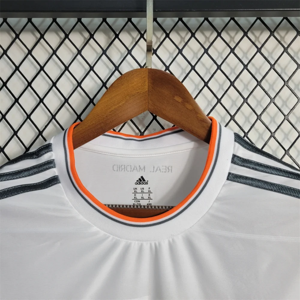 Real Madrid Retro Jersey Home Custom Long Sleeve Soccer Shirt 2013/14 - Image 8