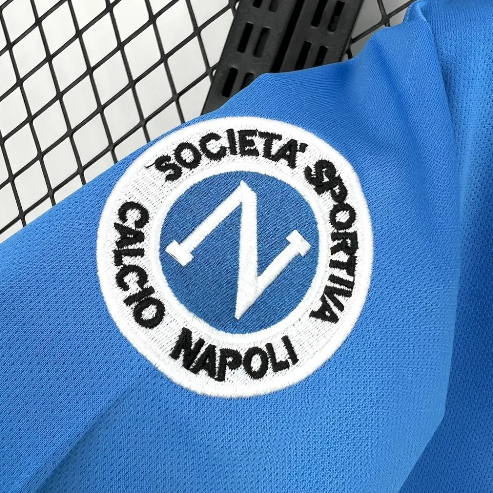 Napoli Retro Soccer Jersey Home Custom Maradona Shirt 1987-88 - Image 3