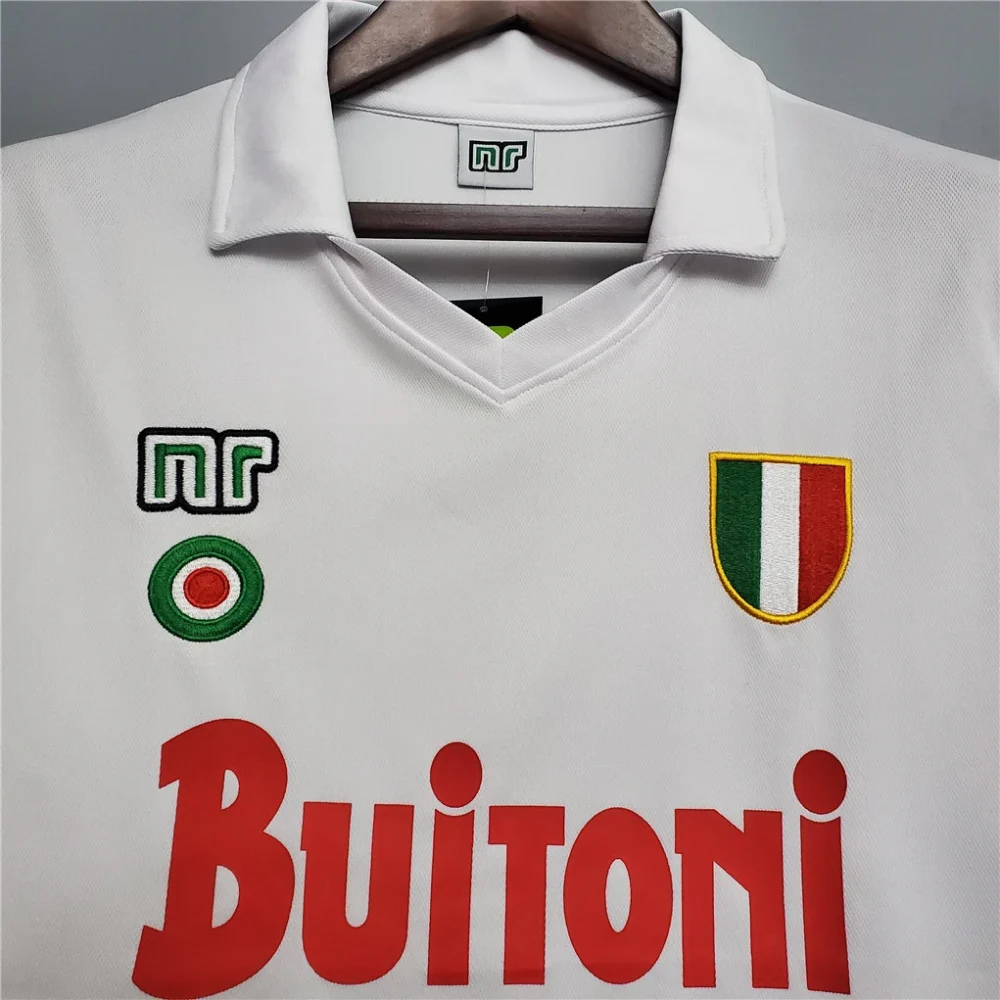 Maradona #10 Napoli Retro Soccer Jersey Away Shirt 1987-88 - Image 3