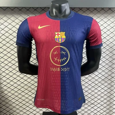 Authentic Soccer Jersey Barcelona Home x Travis Scott Shirt 2024/25