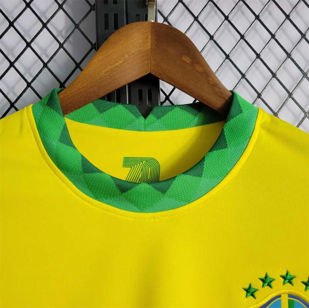 Brazil Retro Jersey Custom Home Soccer Jersey 2021 - Image 7