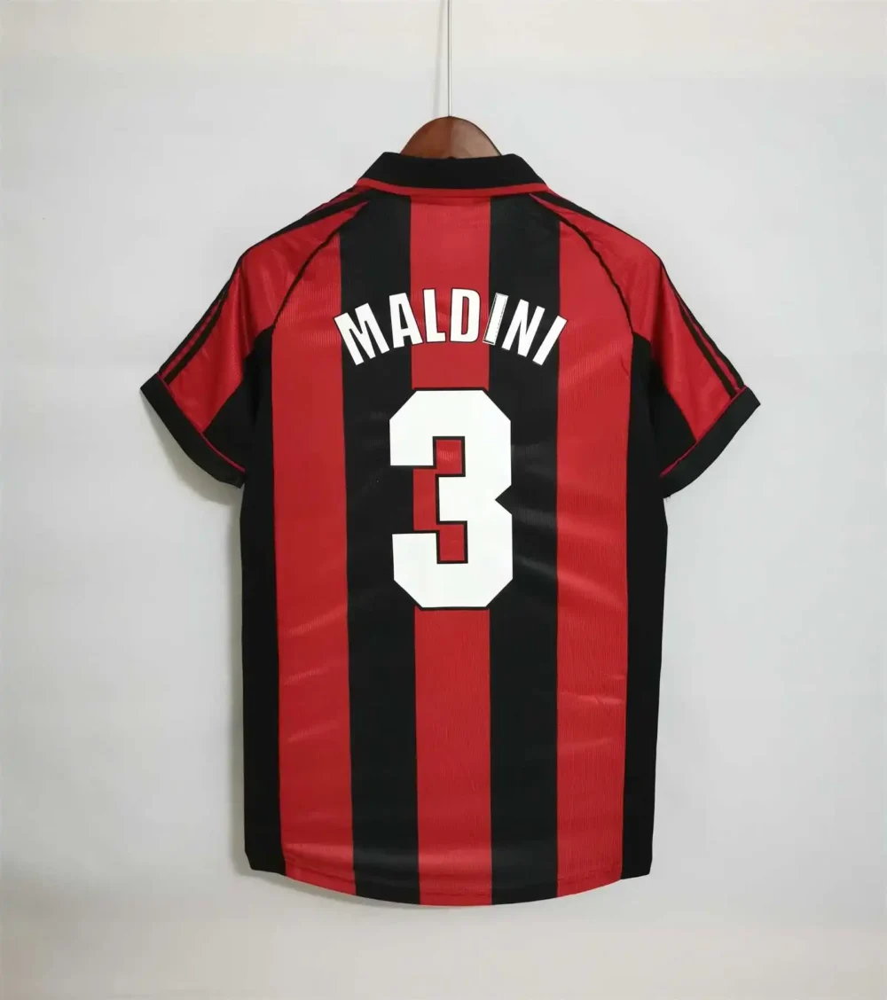 AC Milan Retro Soccer Jersey Home Custom Shirt 1998/00 - Image 12