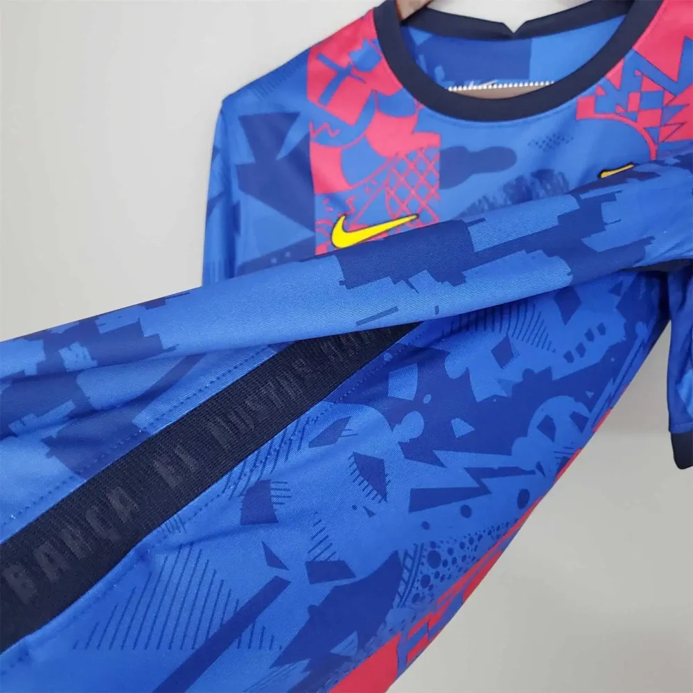 Barcelona Retro Jersey Third Away Soccer Shirt 2021/22 - Image 7