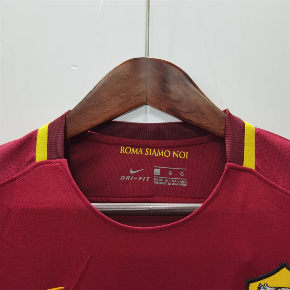 Roma Retro Soccer Jersey Home Custom Shirt 2017/18 - Image 4