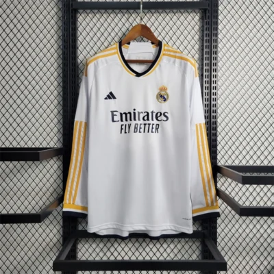 Real Madrid Soccer Jersey Home Long Sleeve Custom Shirt 2023/24