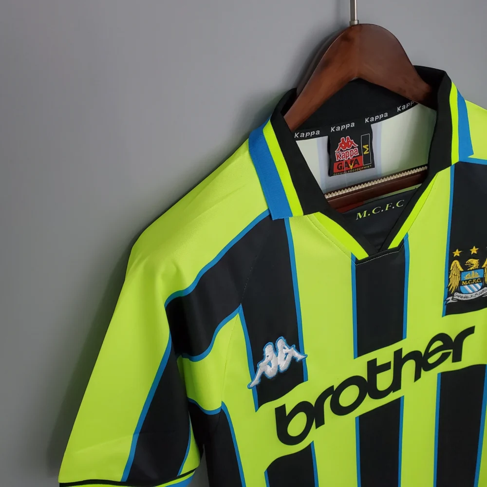 Manchester City Retro Away Football Jersey Shirt 1998/99 - Image 4