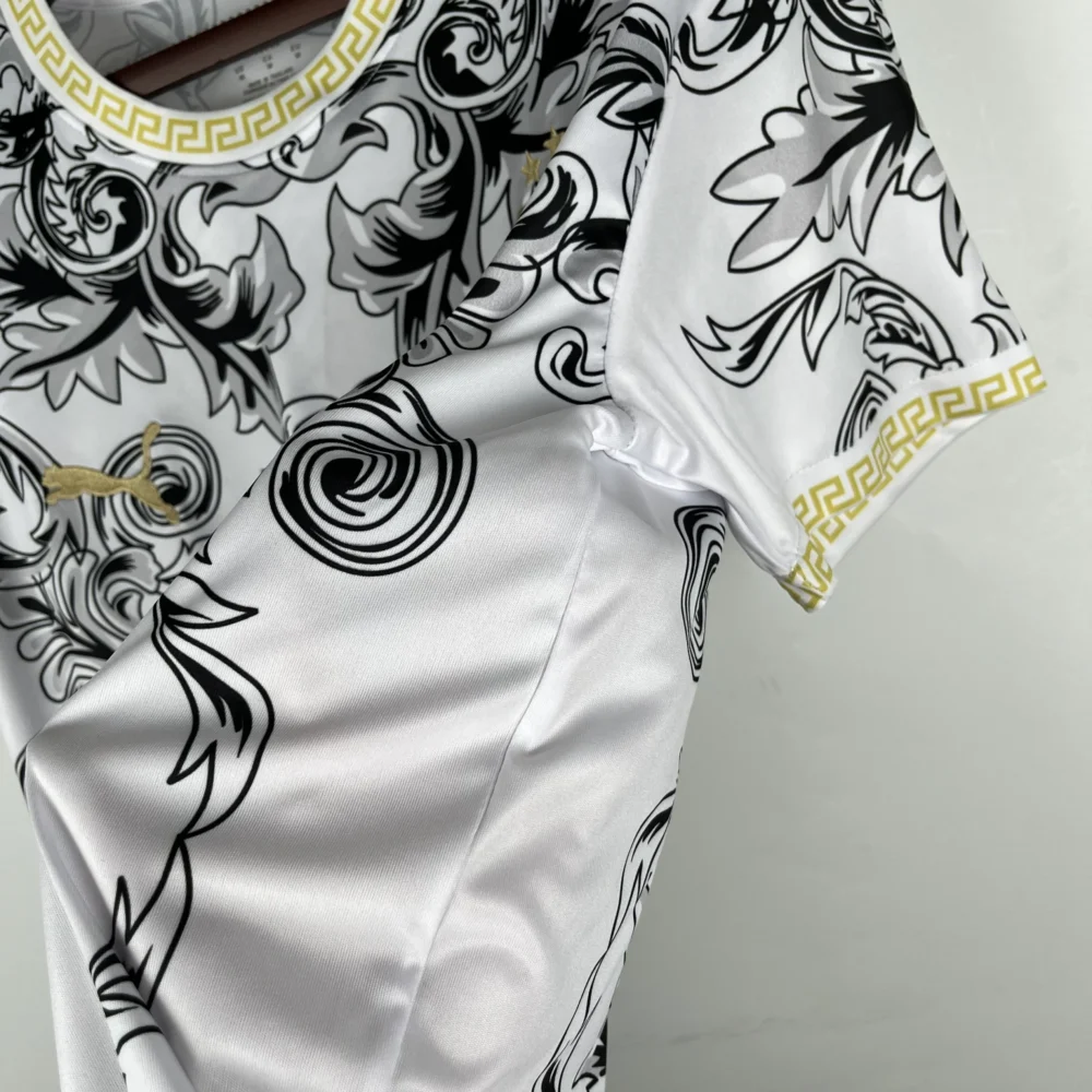Italy Soccer Jersey x Versace White Special Edition Custom Shirt 2024 - Image 7