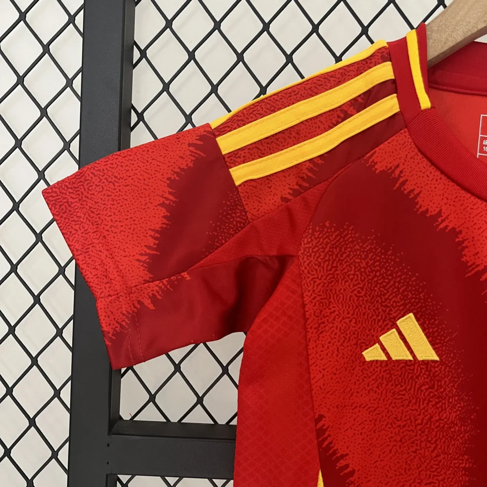 Spain Home Football Uniform Kids Kit Jersey+Shorts EURO 2024 - Image 6