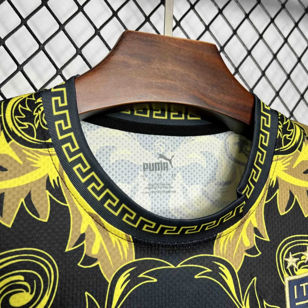 Italy Soccer Jersey x Versace Gold Special Edition Custom Shirt 2022 - Image 4