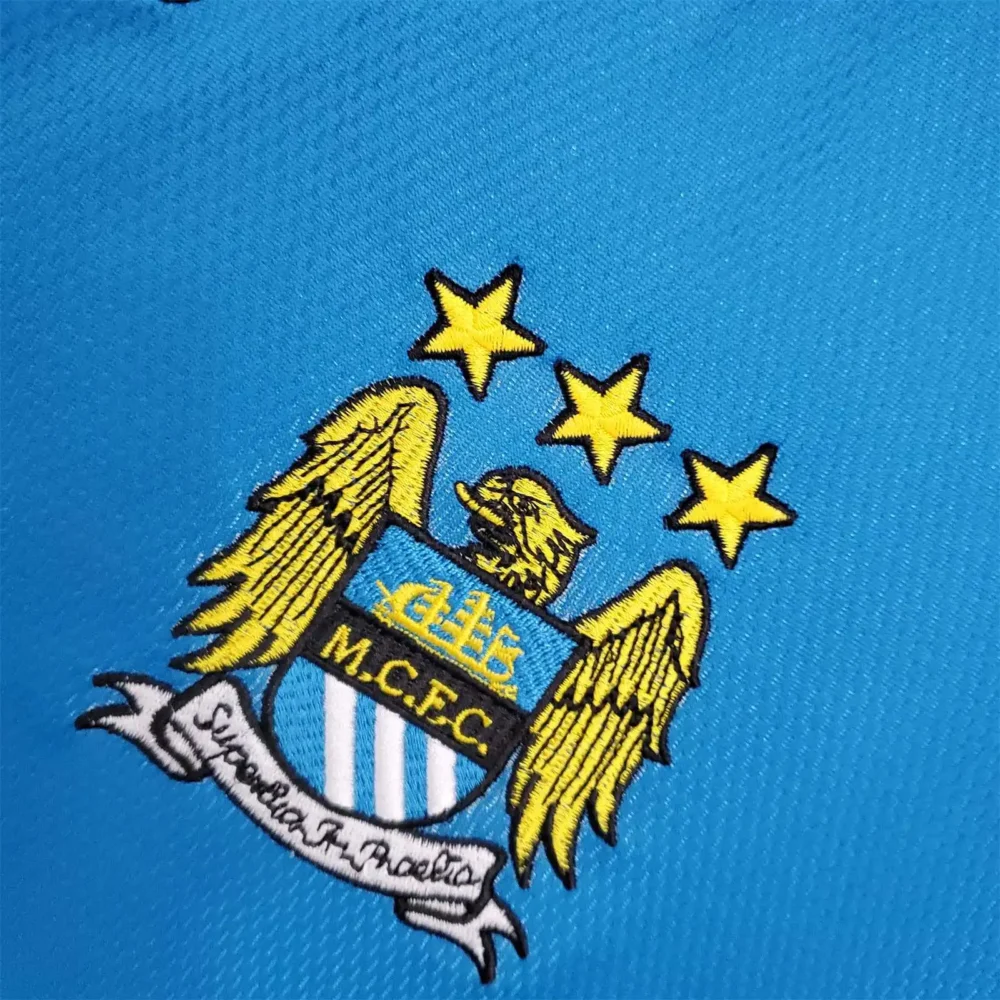 Manchester City Retro Home Football Jersey Shirt 1997/99 - Image 7