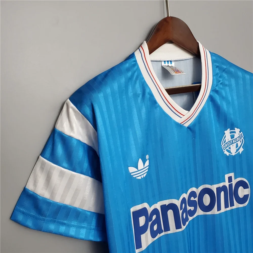 Marseille Retro Soccer Jersey Away Custom Shirt 1989-91 - Image 4