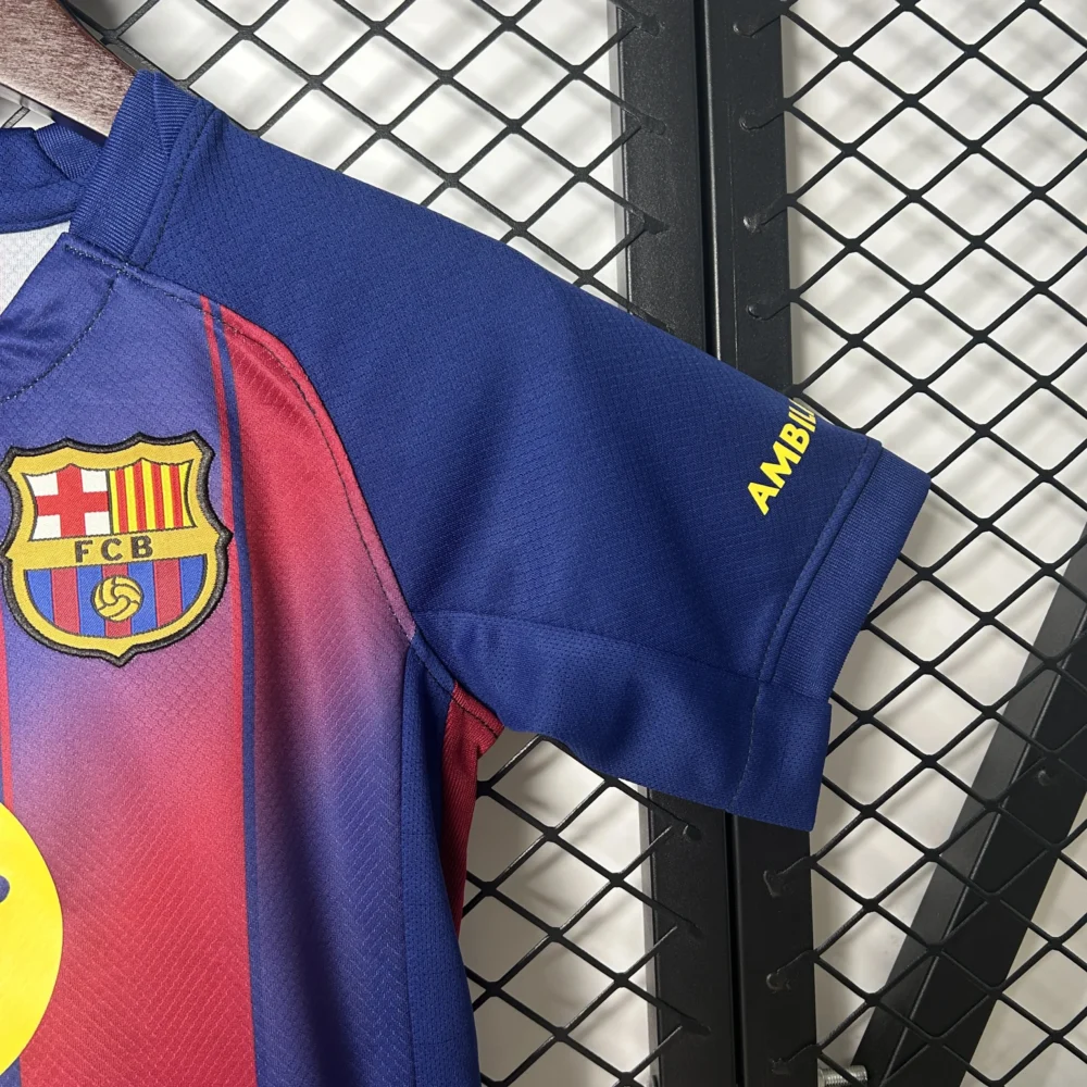 Barcelona Home Soccer Kids Kit Jersey+Shorts 2025/26 - Image 6