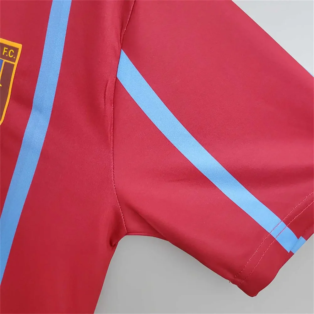Aston Villa Retro Football Jersey Home Custom Shirt 1993-95 - Image 7