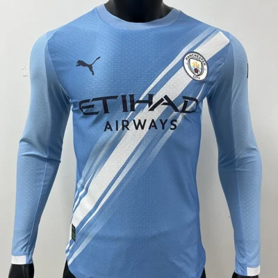Manchester City Authentic Home Long Sleeve Football Jersey Shirt 2025/26