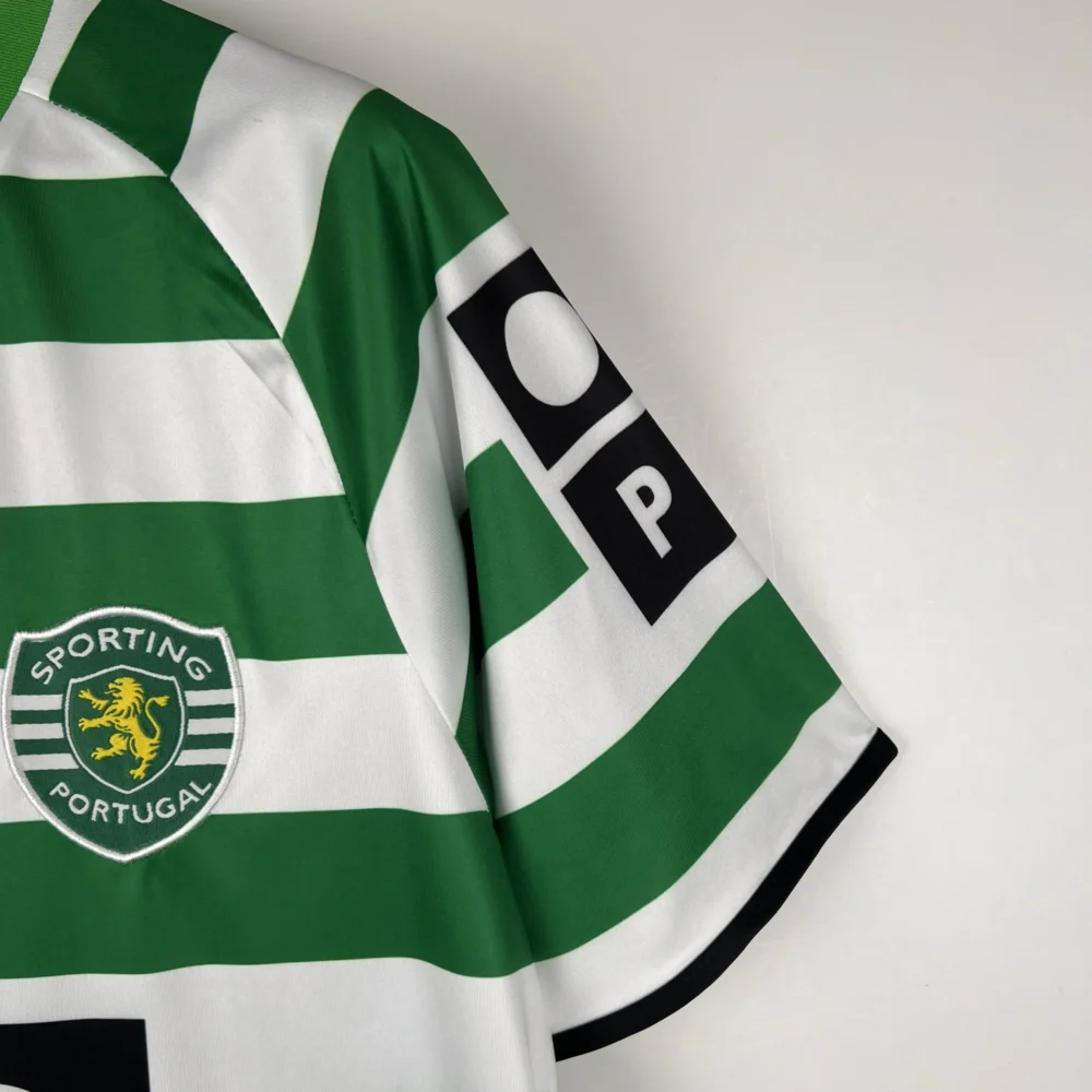 Sporting CP Retro Soccer Jersey Home Custom Shirt 2003/04 - Image 6