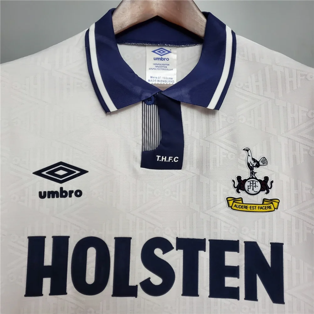 Tottenham Hotspur Retro Football Jersey Home Custom Shirt 1991/93 - Image 3