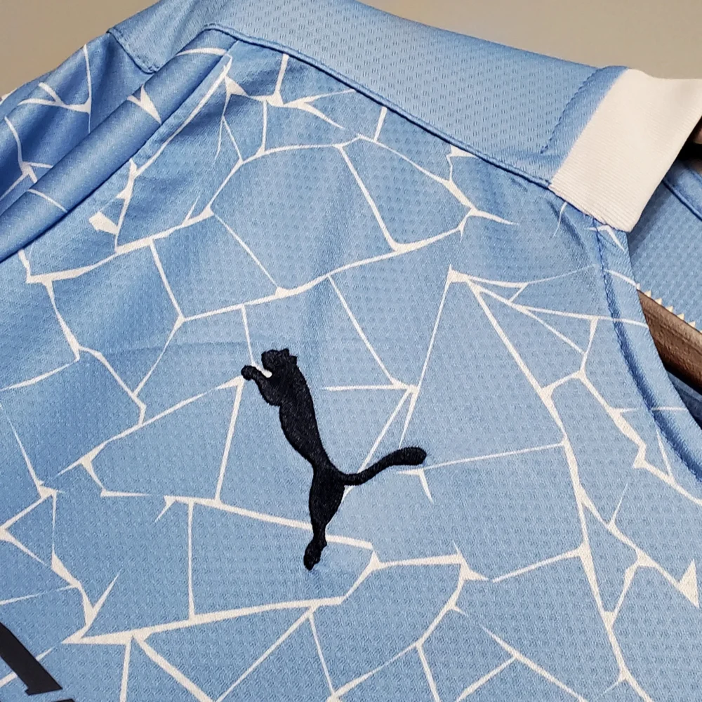 Manchester City Retro Football Jersey Home Shirt 2020/21 - Image 4