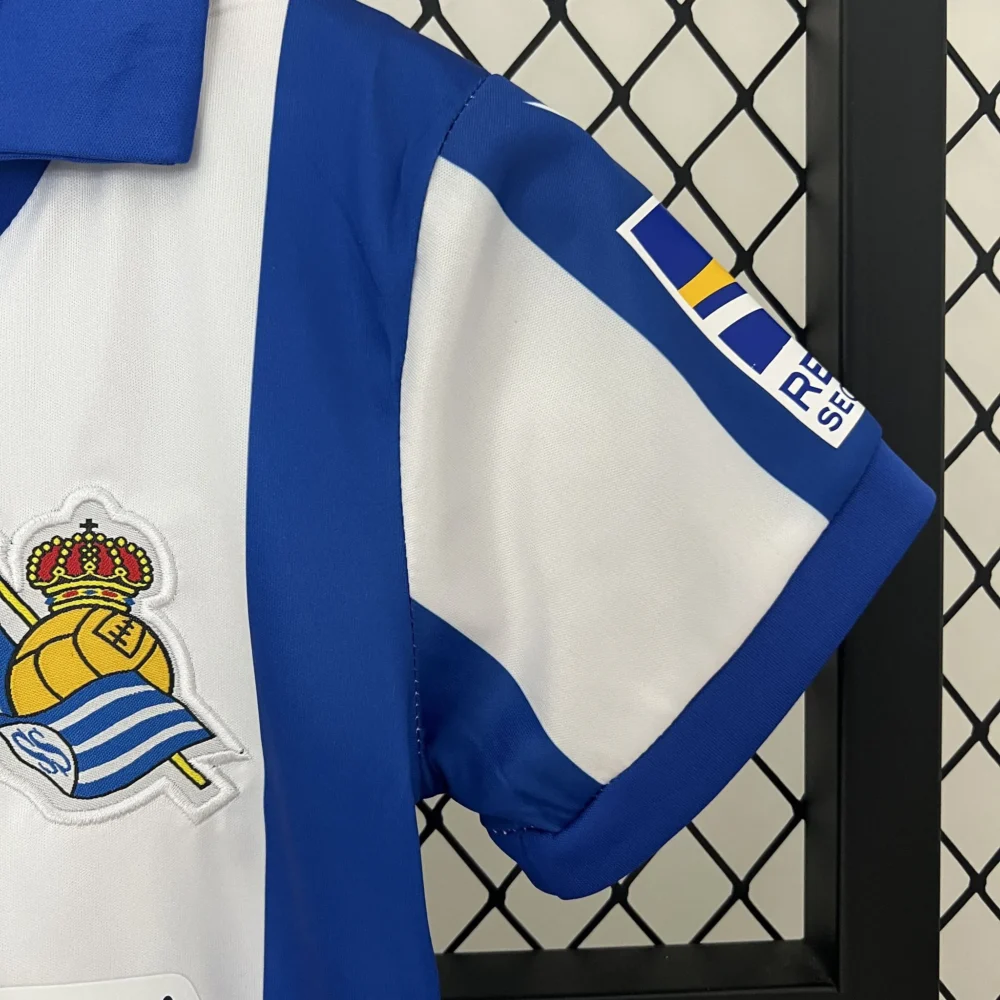 Real Sociedad Soccer Jersey Home Kids Kit Jersey+Shorts 2024/25 - Image 6