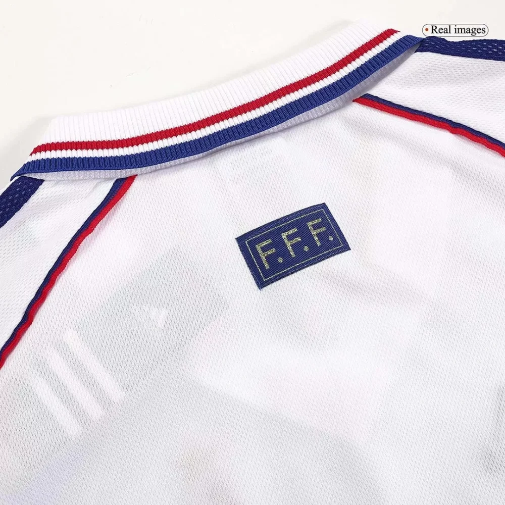 France Retro Soccer Jersey Away Custom Shirt World Cup 1998 - Image 8