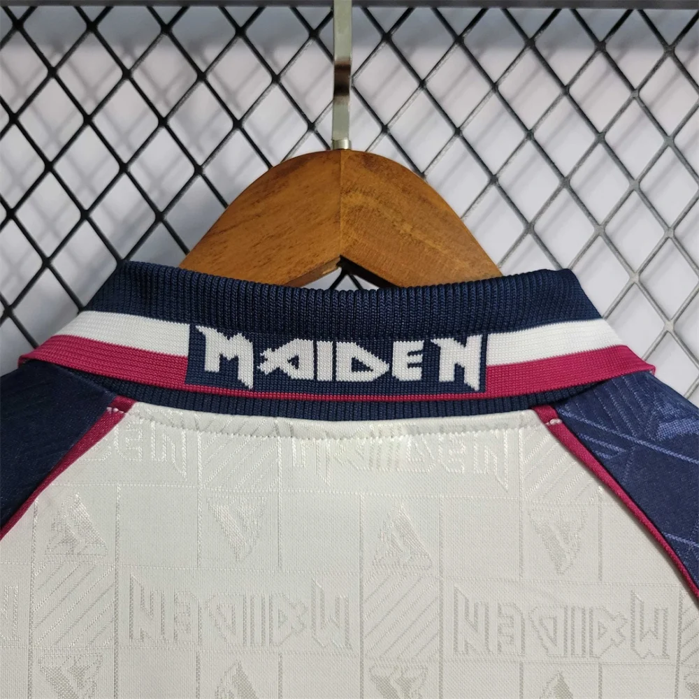 West Ham United Retro Football Jersey Iron Maiden Away Joint Board Shirt 1999/01 - Image 4