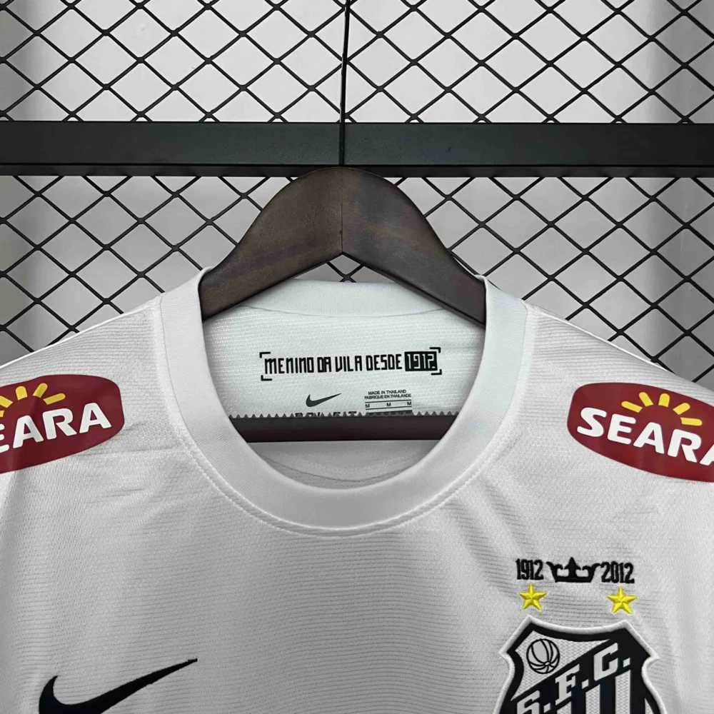 Santos FC Retro Soccer Jersey Home Long Sleeve Custom Shirt 2012 - Image 3