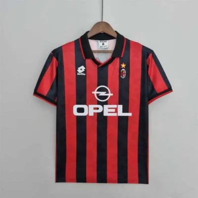 AC Milan Retro Soccer Jersey Home Custom Shirt 1995/96