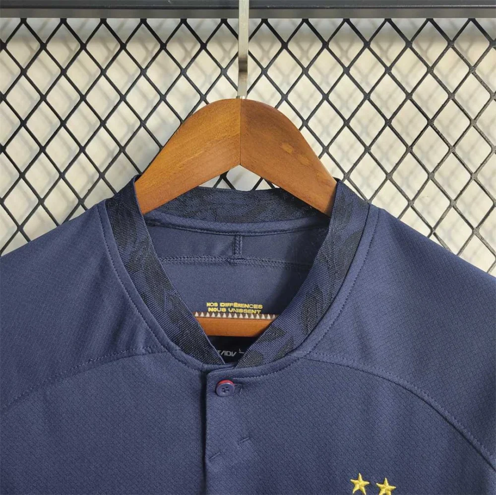 France Retro Soccer Jersey Home Custom Shirt World Cup 2022 - Image 5
