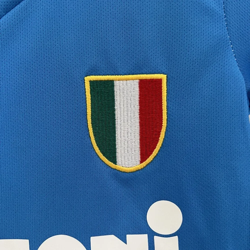 Napoli Retro Soccer Jersey Home Maradona Kids Kit Jerseys+Shorts 1987-88 - Image 6
