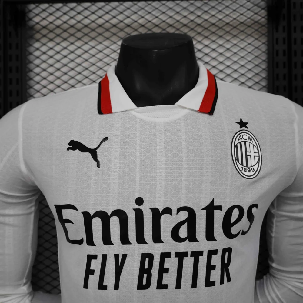 AC Milan Authentic Soccer Jersey Away Long Sleeve Shirt 2024/25 - Image 2
