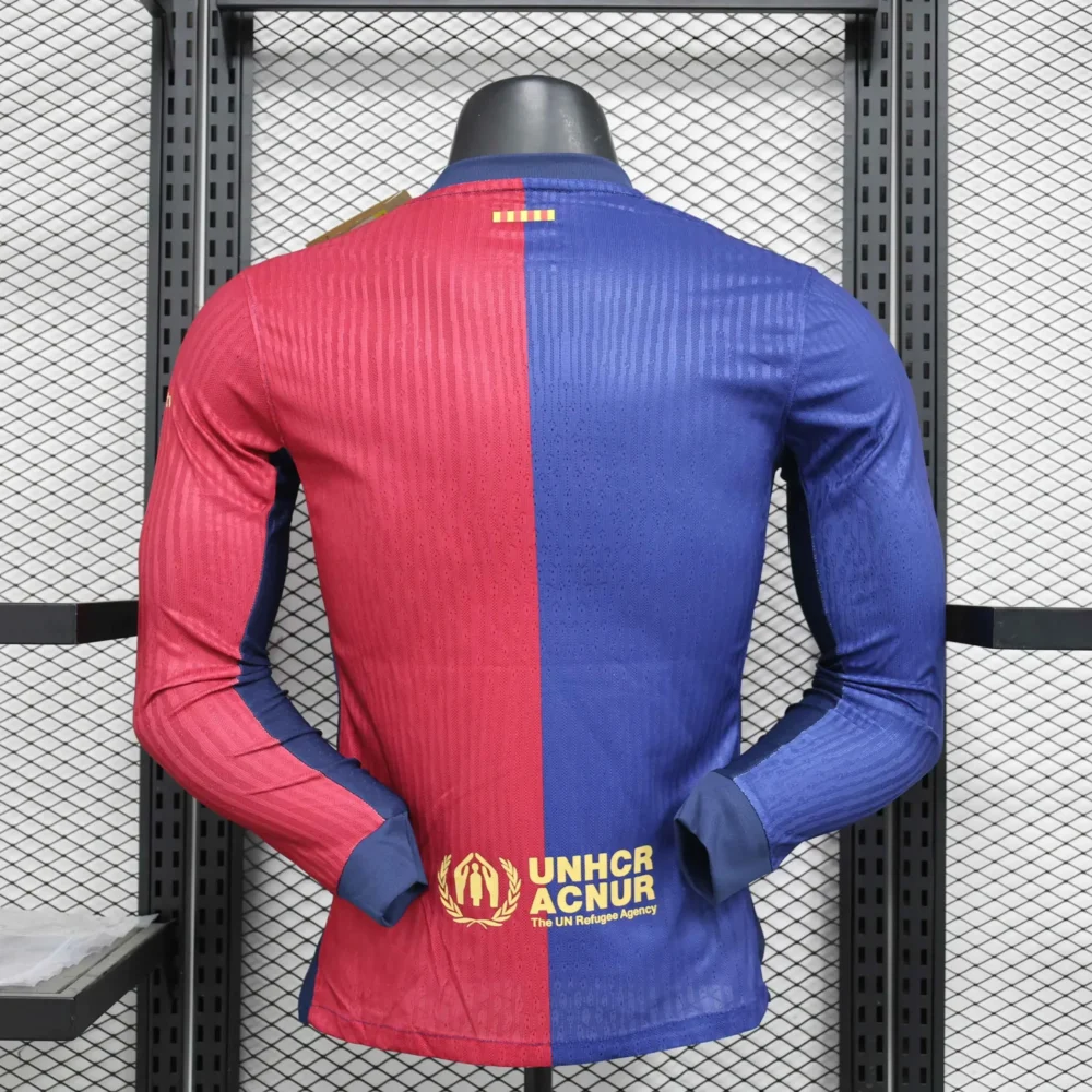 Authentic Soccer Jersey Barcelona Home Long Sleeve Shirt 2024/25 - Image 2