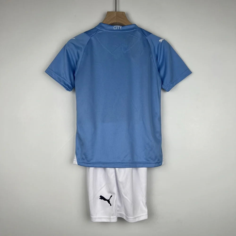 Manchester City Football Jersey Home Kids Kit Jersey+Shorts 2023/24 - Image 2