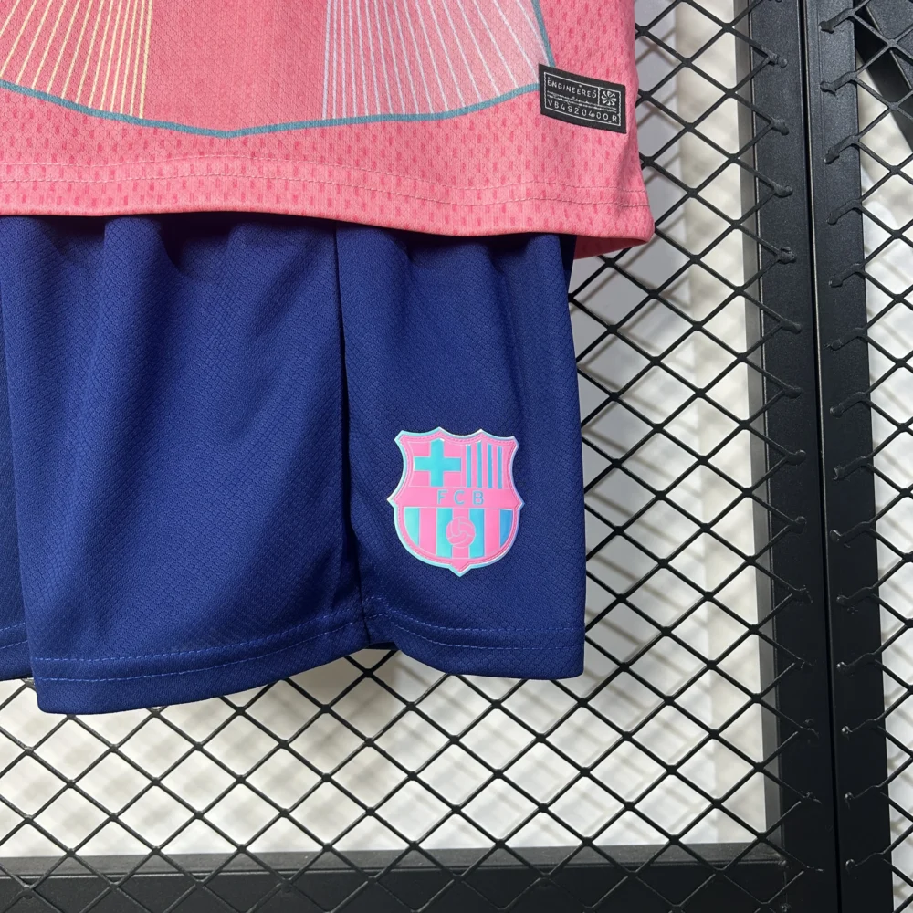 Barcelona Pink Special Edition Soccer Kids Kit Jersey+Shorts 2025/26 - Image 7