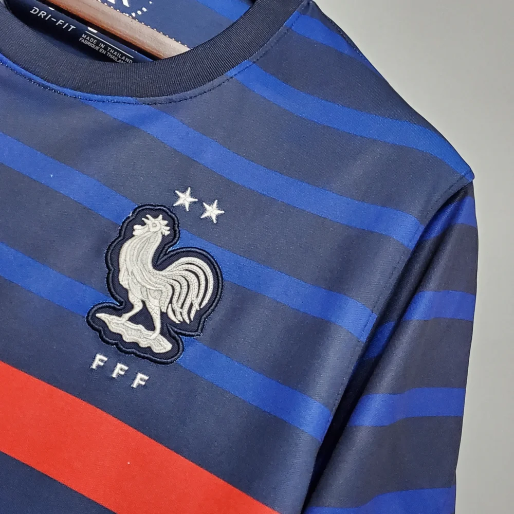 France Retro Soccer Jersey Home Custom Shirt 2020 - Image 5