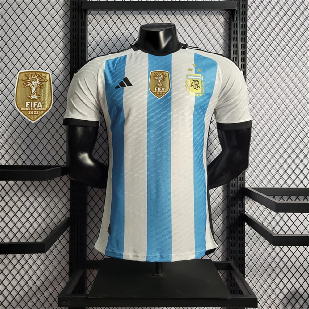 Argentina Authentic Soccer Jersey Home Shirt 2022 - World Cup Champion Edition 3 Stars - Image 4