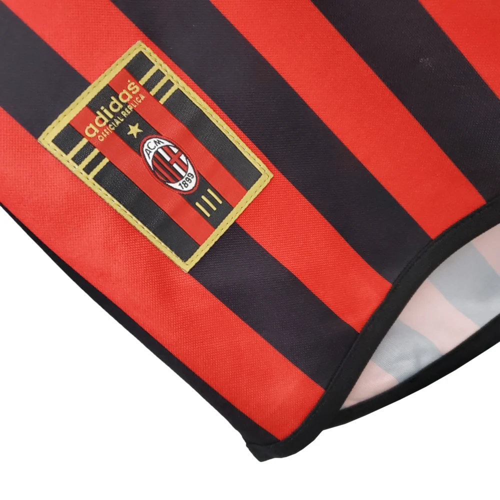 AC Milan Retro Soccer Jersey Centenary Home Custom Shirt 1999/00 - Image 7