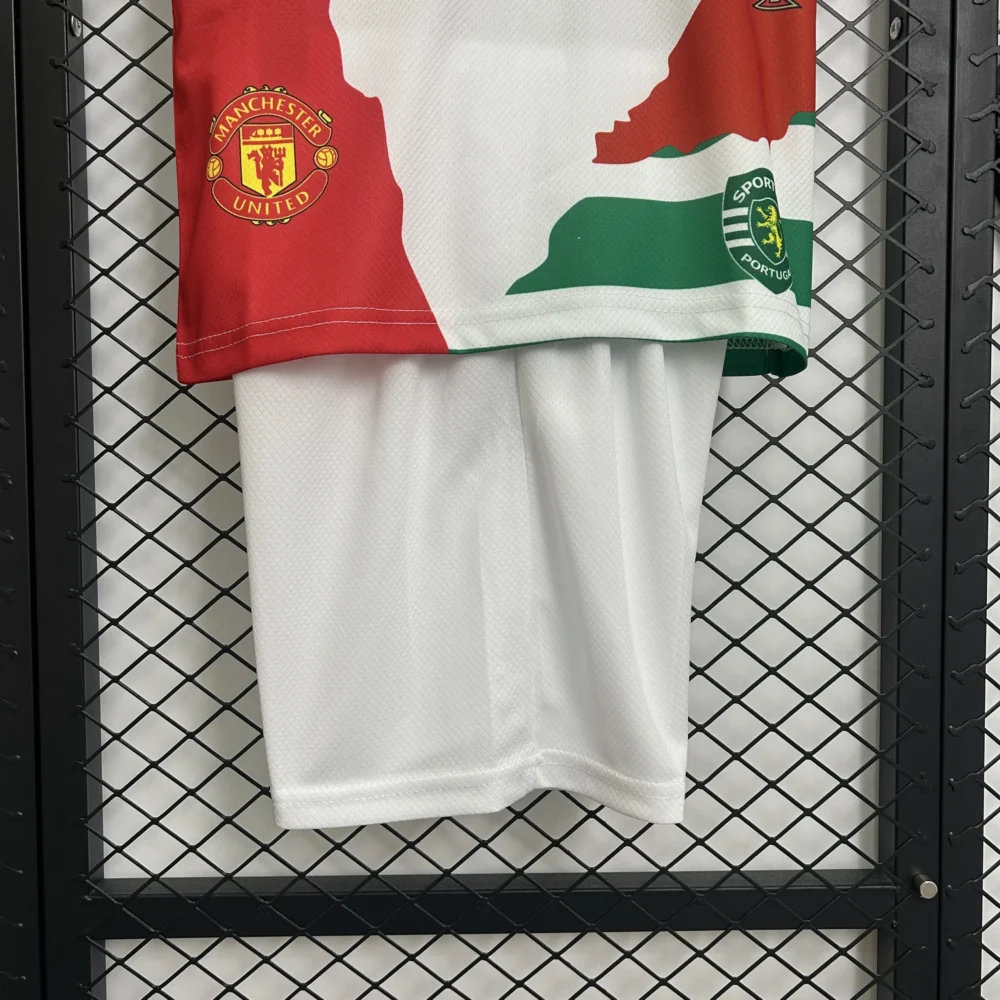 Cristiano Ronaldo Commemorative Edition Kids Kit Jersey+Shorts 2025/26 - All Club Mix - Image 6