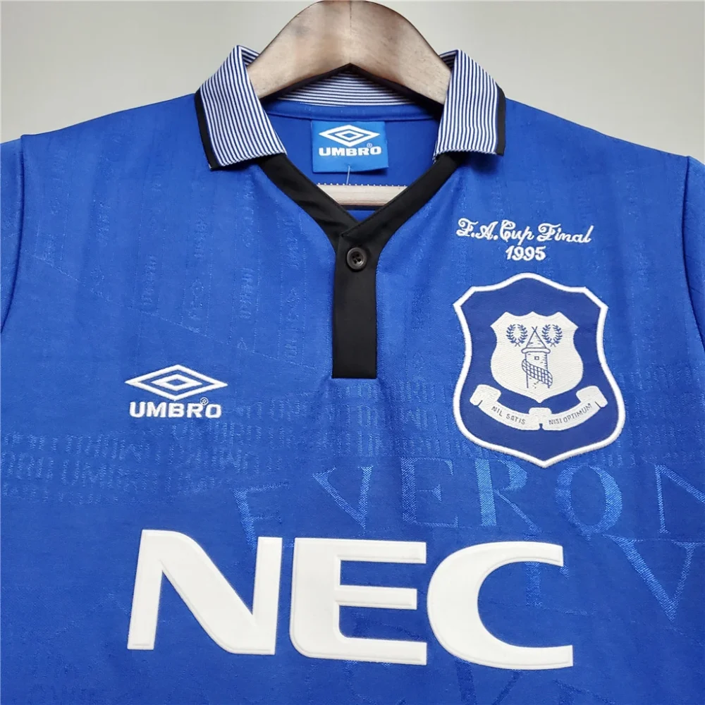 Everton Retro Football Jersey Home Custom Shirt 1994/95 - Image 3