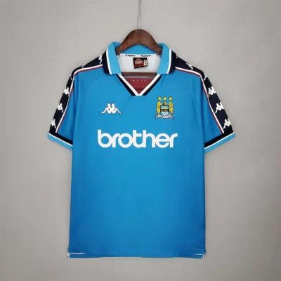 Manchester City Retro Home Football Jersey Shirt 1997/99