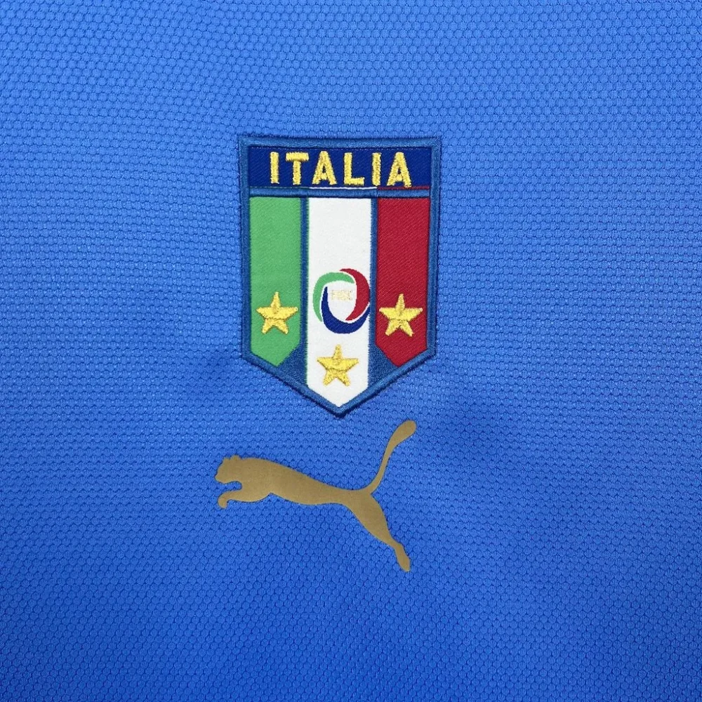 Italy Retro Soccer Jersey Home Custom Shirt 2006 - Image 3